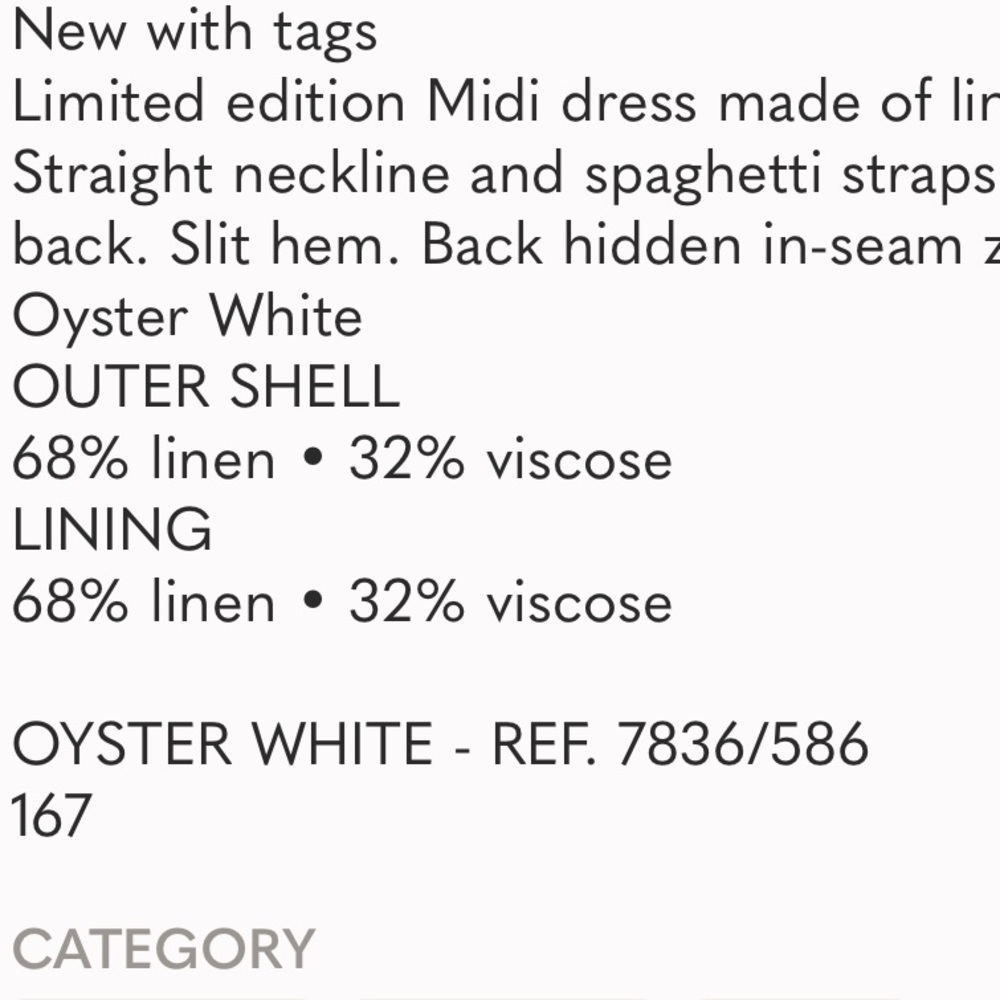 NWT ZARA LINEN BLEND MIDI DRESS LIMITED EDITION - Picture 9 of 9